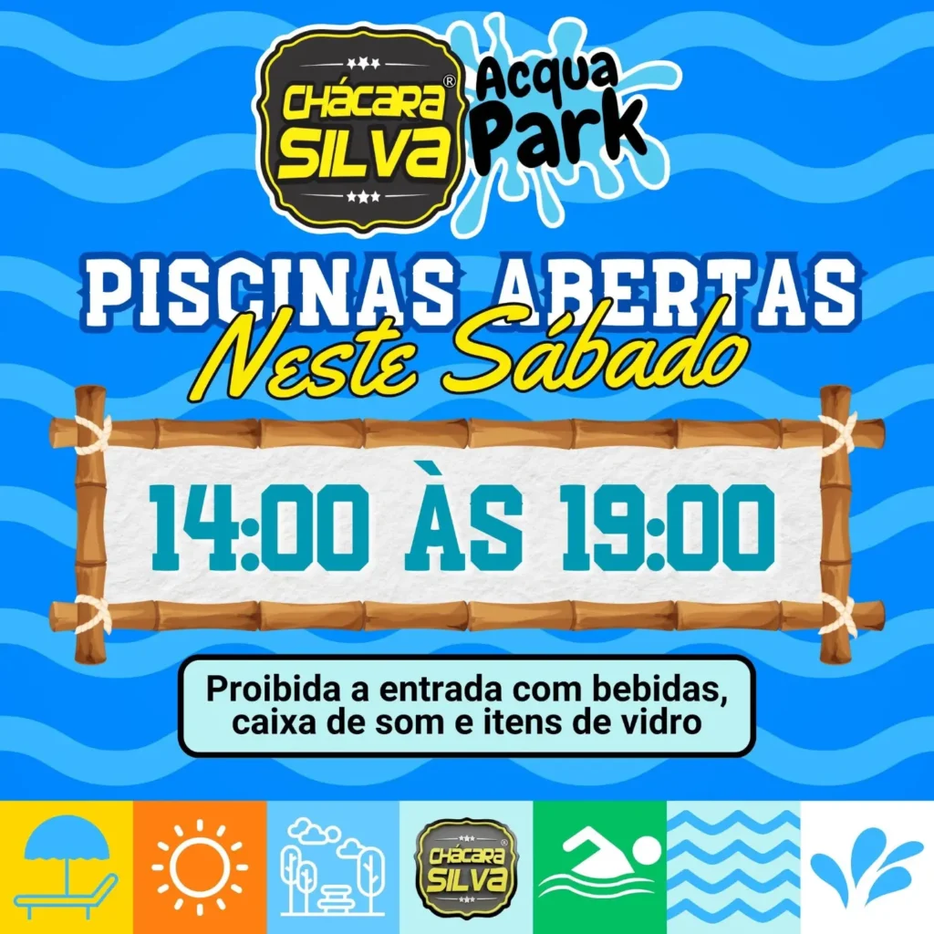 Tibum!! Tem uma piscina esperando por você e sua família! 💨💦😃🧊 Na Chácara Silva 🏖 Av Natalino Faust 571 Luther King @chacarasilvaoficial ☀️ Horário das 14 às 19h 3 a 9 anos R$ 15 Acima de 10 anos R$ 20 Pagamento em cartão de débito e crédito Proibido entrada com bebidas, caixa de som e itens de vidro #franciscobeltrao #eventosfb #calendariodeeventosfb #piscinafb #chacarasilvafb
