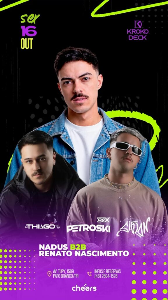 FALTAM 2 DIAS! 🔥👑 O REI DO SOLD OUT tá chegando pra fazer Pato Branco tremer! Nesta sexta, PETROSKI comanda a pista do Kroko Deck! Prepara a energia e chama a tropa! 🚀